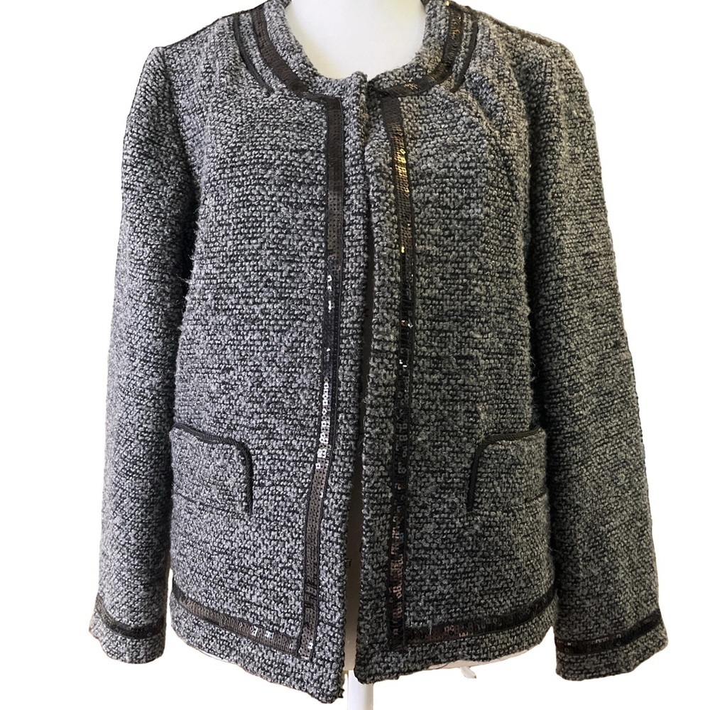 Cynthia Rowley Women’s Tweed Sequin Blazer Professional Classic